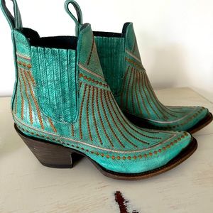 Old gringo, gorgeous, designer, teal boots! Worn twice.